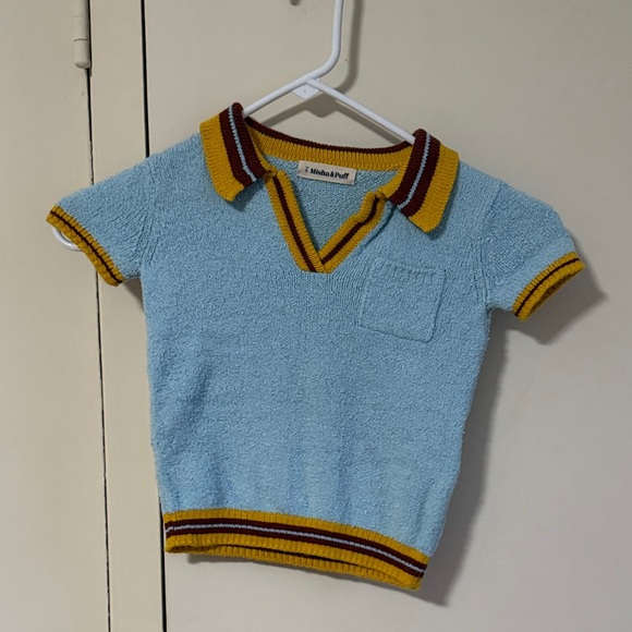 Misha And Puff Other - Misha and Puff Kids Blue and Yellow Knit Shirt
